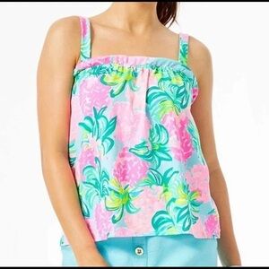 Lilly Pulitzer ruffle cotton tank
